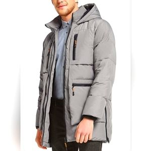Orolay Men's Thickened Down Jacket Hooded Winter Coats with 6 Pockets